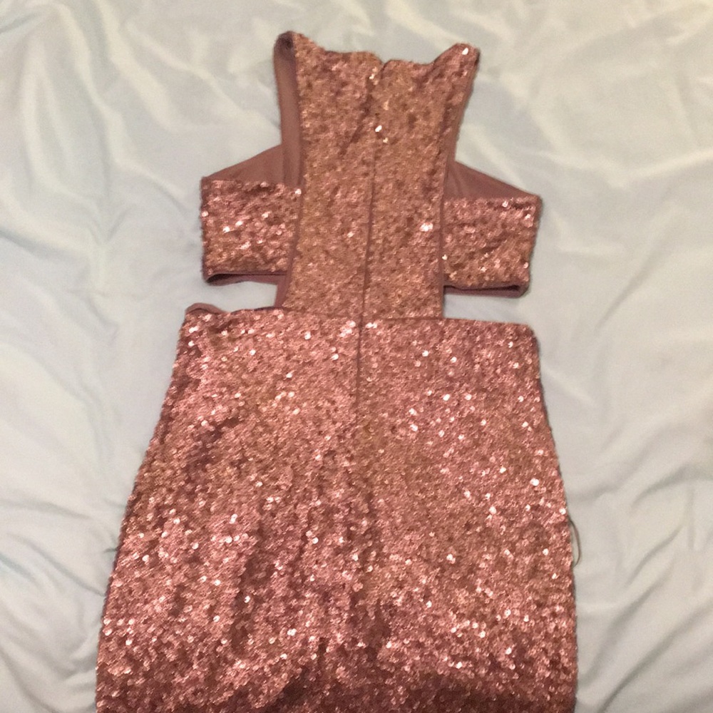 Mini Gold Sequin Cocktail Dress